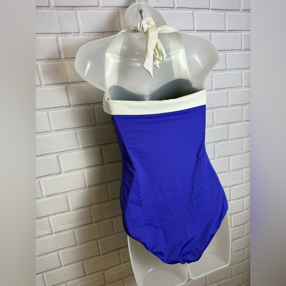 Lauren Ralph Lauren One-Piece Swimsuit Blue & White
Size 10 Tummy Control - Picture 7 of 10